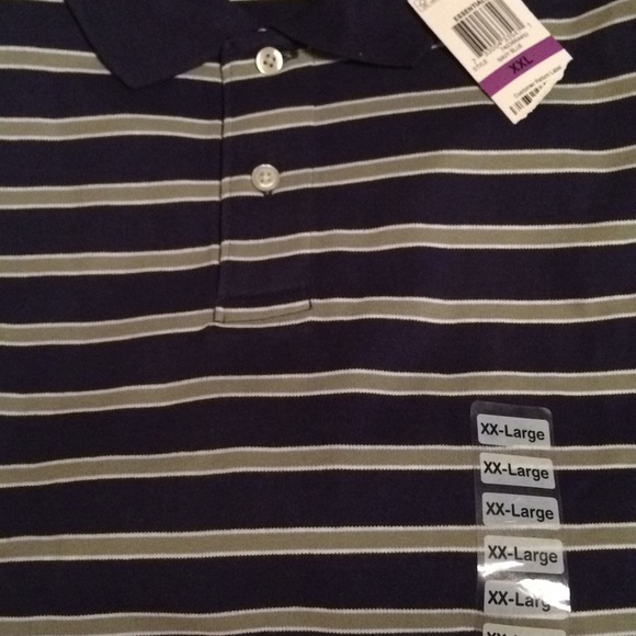 NWT $50 JOHN ASHFORD L/S Striped Polo Shirt XXL - Picture 7 of 8